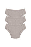 Erkek Pamuk 3lü Gri Slip 40129