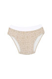 Erkek Pamuk Desenli Likralı Slip Krem 40131