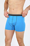 Erkek Pamuk Likralı Boxer Mavi 40133