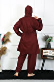 Büyük Beden Tesettür Mayo 7XL-8XL-9XL-10XL Bordo 55010