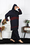 Büyük Beden Tesettür Mayo 7XL-8XL-9XL-10XL Lacivert 55010