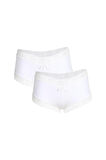 Kadın Pamuklu 2li Boxer Beyaz 40265