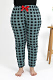Kadın Pamuklu Büyük Beden Alt Pijama 27557 Turkuaz