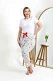 Kadın Pamuklu Büyük Beden Alt Pijama 27558 Ekru