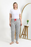 Kadın Pamuklu Büyük Beden Alt Pijama 27558 Gri