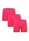 Kadın Penye 3lü Boxer Fuşya 40260