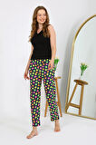 Kadın Penye Smile Desenli Tek Alt Pijama 27537