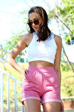 Şort Crop Pembe Takım 26550