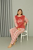 Welsoft Polar Kadın Büyük Beden Pudra Pijama Takımı 808040
