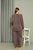 Welsoft Polar Kadın Büyük Beden Mürdüm Pijama Takımı 808048