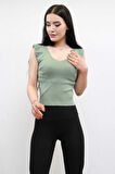 Süveter Model Triko Bluz Mint