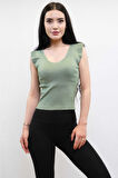 Süveter Model Triko Bluz Mint