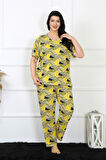 Kadın 5XL-6XL-7XL-8XL Büyük Beden Kısa Kol Pijama Takım 75007