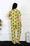 Kadın 5XL-6XL-7XL-8XL Büyük Beden Kısa Kol Pijama Takım 75007