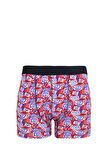 Erkek Penye Likralı Desenli Boxer 40113