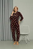 Welsoft Polar Kadın Kapşonlu Pijama Takımı 8513