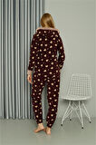 Welsoft Polar Kadın Kapşonlu Pijama Takımı 8513