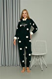 Welsoft Polar Kadın Kapşonlu Pijama Takımı 8512