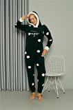 Welsoft Polar Kadın Kapşonlu Pijama Takımı 8512