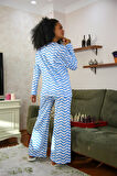 Kadın Penye Bol Paça Pijama Takım 4122