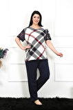 Kadın 5XL-6XL-7XL-8XL Büyük Beden Kısa Kol Pijama Takım 75003