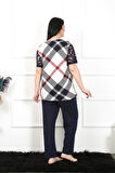 Kadın 5XL-6XL-7XL-8XL Büyük Beden Kısa Kol Pijama Takım 75003