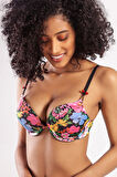 Garden Heavy Push Up Bra, Siyah Konforlu Ve Şık Sütyen