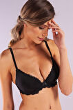 Glorin Foam Cup Push Up Bra,siyah Renk Straplez Konforlu Ve Şık Sütyen