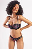 Gardenia Balconette Heavy Push Up Bra, Siyah Konforlu Ve Şık Sütyen