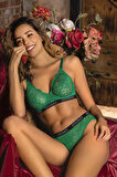 Gaudy Lace Bra, Yeşil Konforlu Ve Şık Sütyen