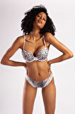 Goldy Heavy Push Up Bra, Gri Leopar Konforlu Ve Şık Sütyen