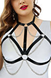 Zincirli Lastik Göğüs Harness - Brf818