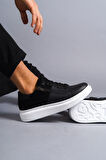 Bağcıklı ve Fermuarlı Cilt Süet Erkek Günlük Sneaker Ayakkabı