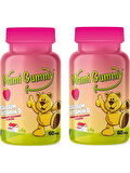 Mami Gummy Kids Gummies D Vitamini ve Kalsiyum Içeren 60 Adet Çiğnenebilir Gummy Jel Çilek Aromalı - 2 Adet