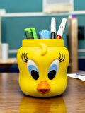 Tweety Figürlü Kalemlik & Fırçalık & Masaüstü Düzenleyici Dekoratif Organizer