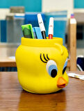 Tweety Figürlü Kalemlik & Fırçalık & Masaüstü Düzenleyici Dekoratif Organizer
