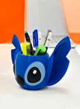Stitch Figür Kalemlik Masaüstü Kalemlik Fırçalık Dekoratif Organizer