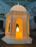 İslami Dekor Mescit Tasarımlı Ramazan Mumluğu – Tealight Pilli Mumluk
