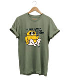 Bir tane Vurasım Geliyor Herkese T-shirt baskılı %100 pamuk Regular Fit T-shirt