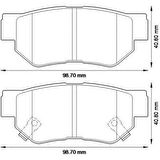 MGA 55235 Balata Fren Arka Santa Fe 06-Sonata 01-Sportage 04-Ssangyong Kyron 98- 5830226A00