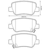 MGA 55269 Balata Fren Arka Avensis 09-12-Auris 12-Dizel 044650F010