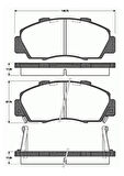 MGA 55308 Balata Fren Ön-Honda Accord 98-02-CRV 97-01-HRV 99- 45022SS0G02