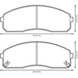 MGA 55376 Balata Fren Ön-Pregio 99-02-Bongo K2900 10-14-Carnival 00-07 0K75B3328