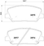 MGA 55537 Fren Balatası Ön Elantra 2011-Elantra 2016-I30 2011-Santa Fe 13-Optima 2012-Cerato 2015-Ceed 12-Carens 12- 58101A6A20