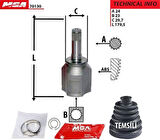 MGA 70130 Aks Kafası İç Sol Grande Punto 1.3 JTD 75Hp 05- 55197729