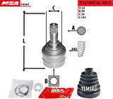 MGA 70347 Aks Kafası İç Corsa B C İnce Freze 374378