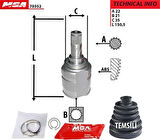 MGA 70352 Aks Kafası İç Sol Corsa D 1.3 DTH 07- 1603407