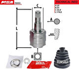 MGA 70353 Aks Kafası İç Sağ Corsa D 1.3 DTH 07- 1603408I704145