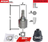 MGA 70366 Aks Kafası İç Vectra C 1.9CDTI Oto.VIt 2.2CDTI 04- 1603236I704038