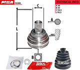 MGA 70389 Dıs Aks Kafası Volkswagen Caddy 04-Golf 04-14 Passat 06-15 A3 04-Leon 06- 1504200206